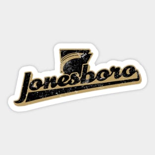 Jonesboro Retro Swash (Gold) Sticker